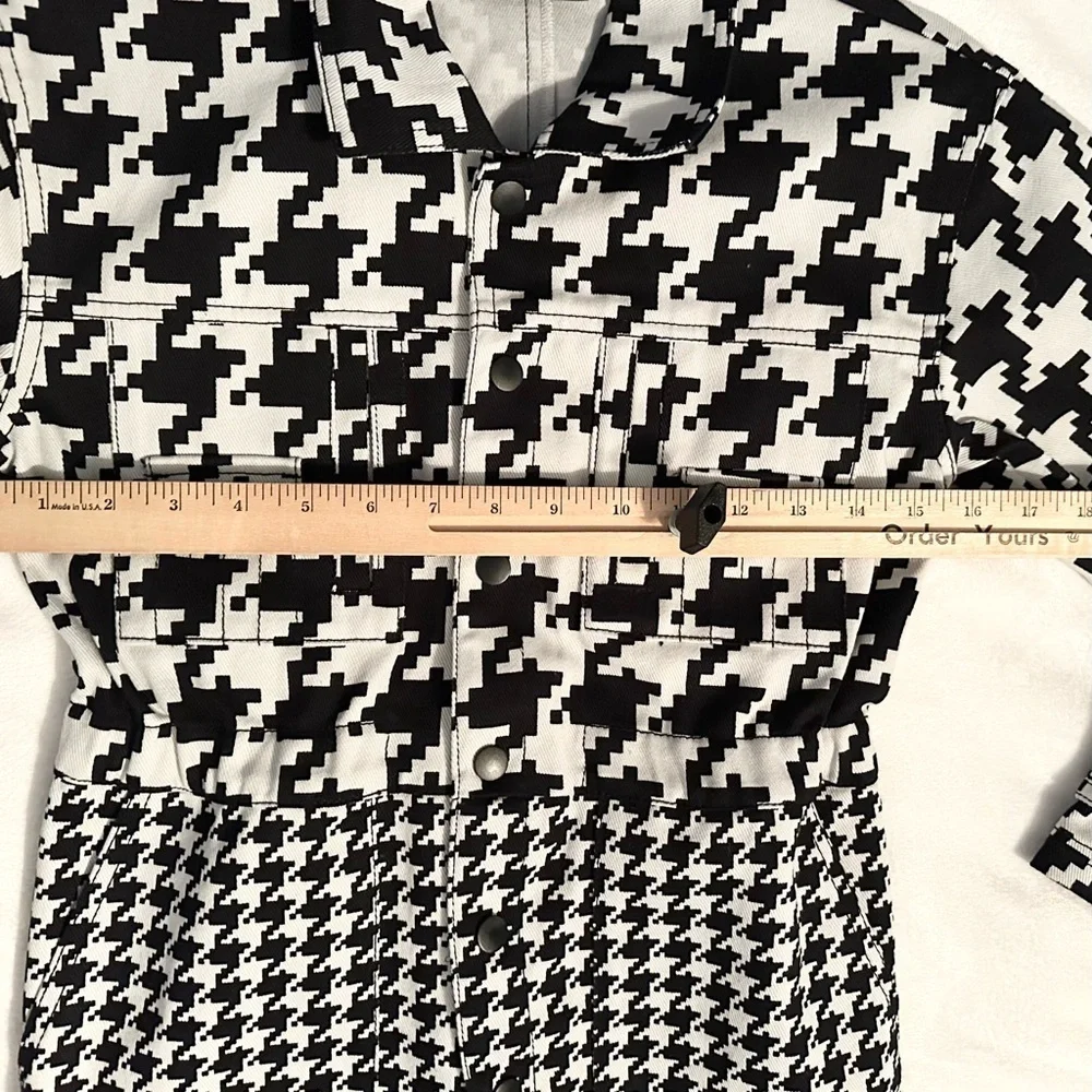 Adidas Ivy Park Beyoncé Halls of Ivy Kids Denim Houndstooth Jumpsuit S 10 Girl
